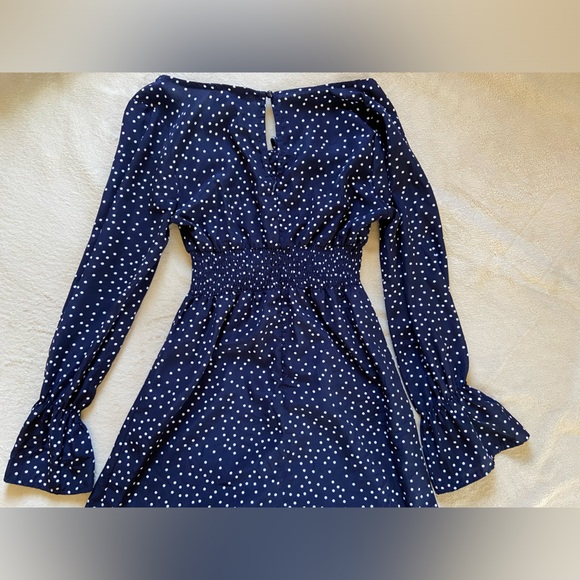 Princess Polly Navy Polka Dot Mini Dress - Picture 3 of 4